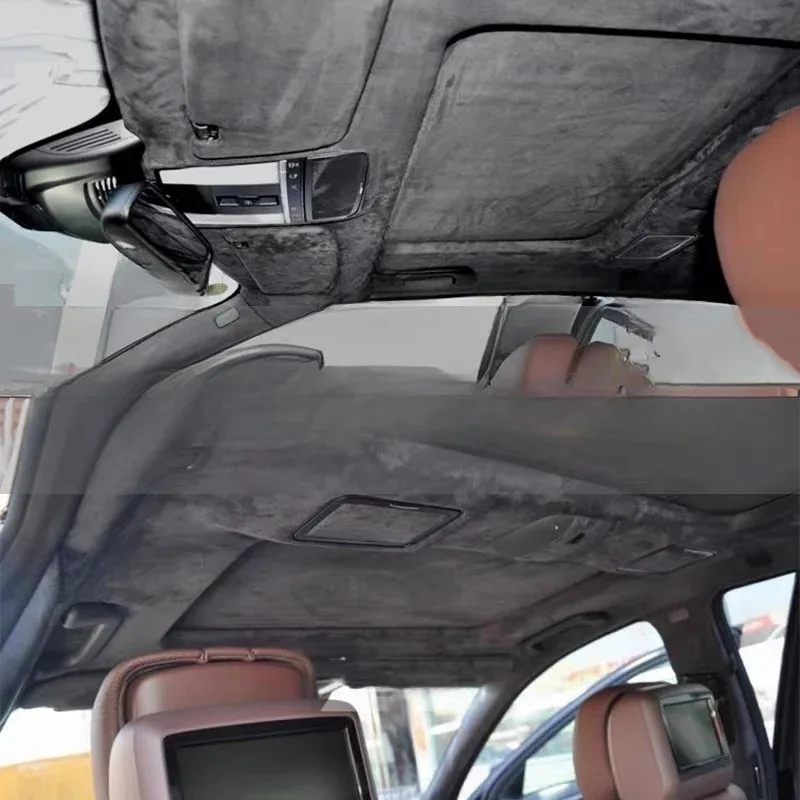 الجلد المدبوغ غطاء الرأس النسيج رغوة المدعومة لسيارة شاحنة الداخلية تقليم حماية الشيخوخة كسر تلاشى لتقوم بها بنفسك استبدال سقف السيارة قماش من جلد الغزال #6