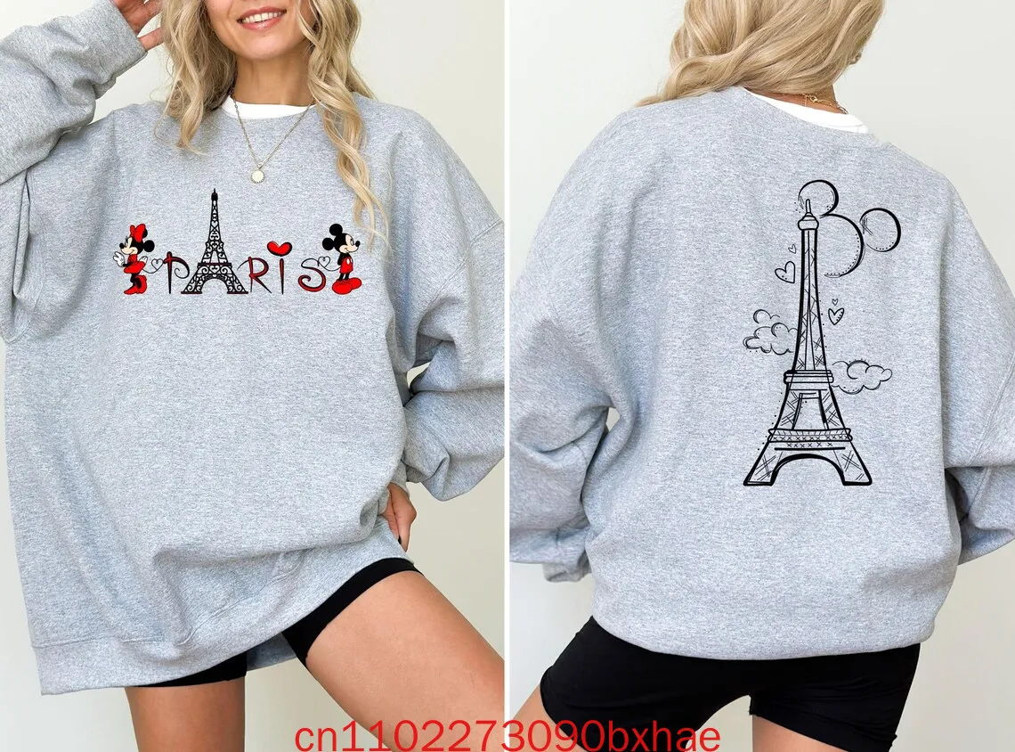 سويت شيرت ديزني باريس الجديد لعام 2026، سويت شيرت ديزني لاند باريس للإجازات، سويت شيرت ميكي وميني باريس #4