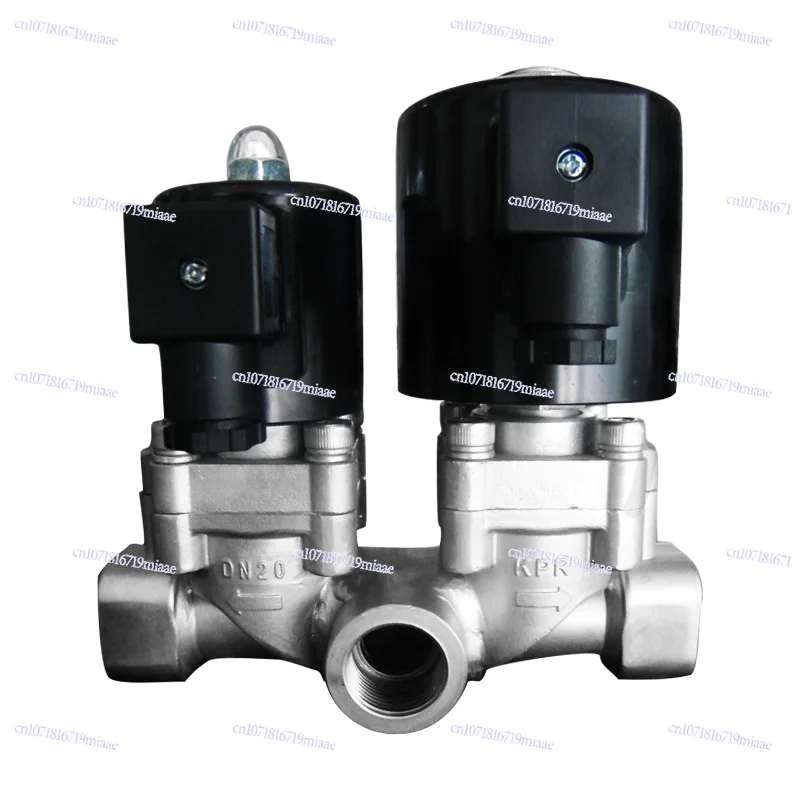 Three-way solenoid valve Three-way fluid reversing and shunting control Intelligent switching Stainless steel thread buckle