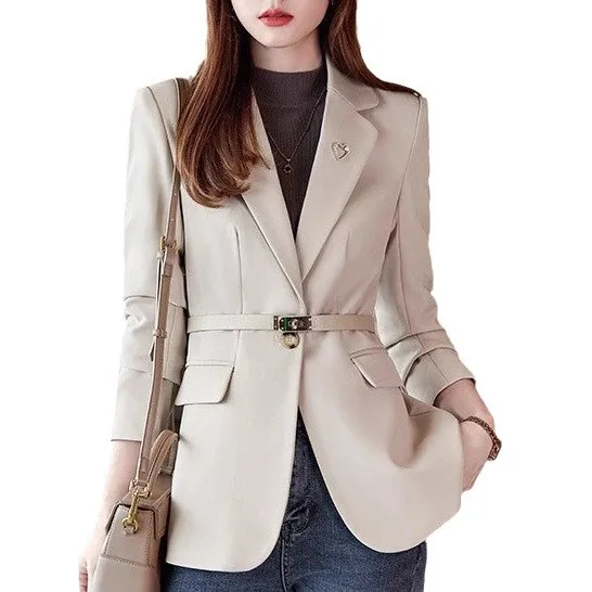 Spring and Autumn Suit Jacket Women\'s Professional Style Casual and Versatile Simple Suit Jacket Temperament for Commuting