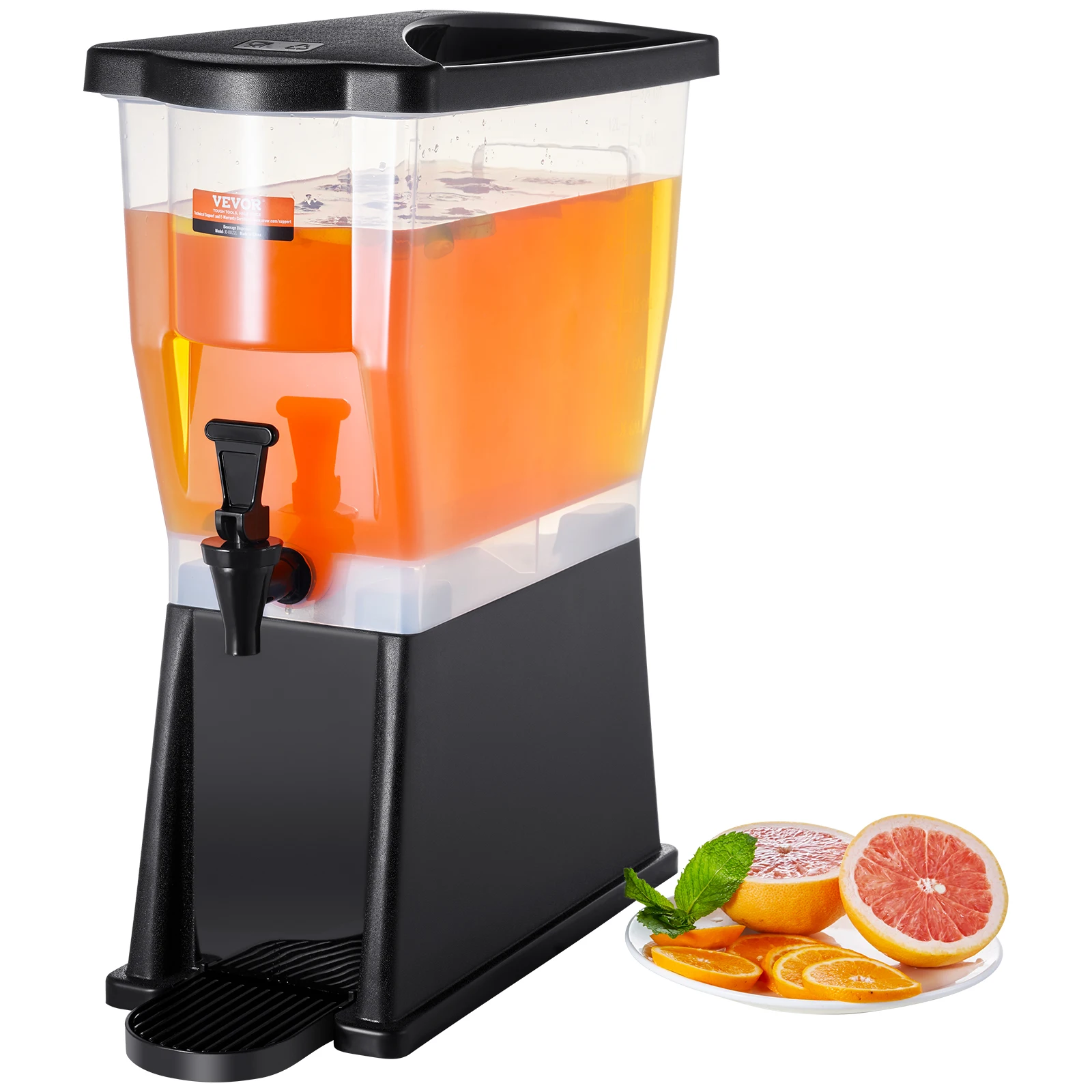SucceBuy Beverage Dispenser 3 Gallon Drink Dispenser for Parties Plastic Juice Dispenser w/ Stand Spigot Lid Iced Tea Dispenser