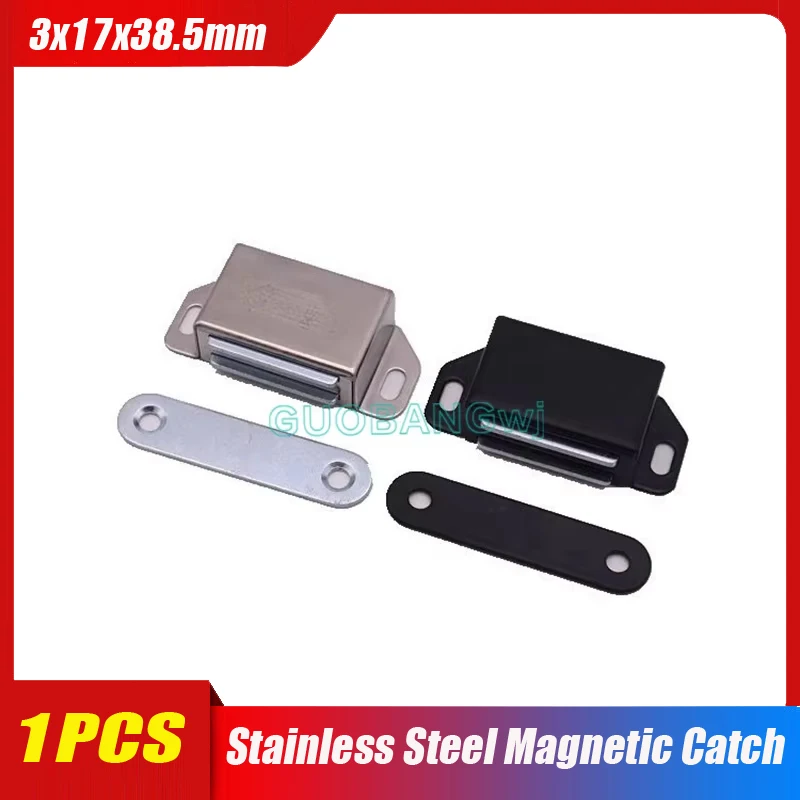 

1PCS Stainless Steel Magnetic Catch 25kg - Concealed Door Stopper for Cabinet/Wardrobe, No Drill Invisible Closet Latch