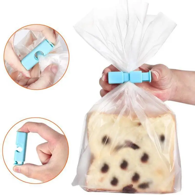 3pcs Set Portable Bread Snack Bag Sealer Kitchen Storage Food Sealing Clips Mini Vacuum Clamp Accessories