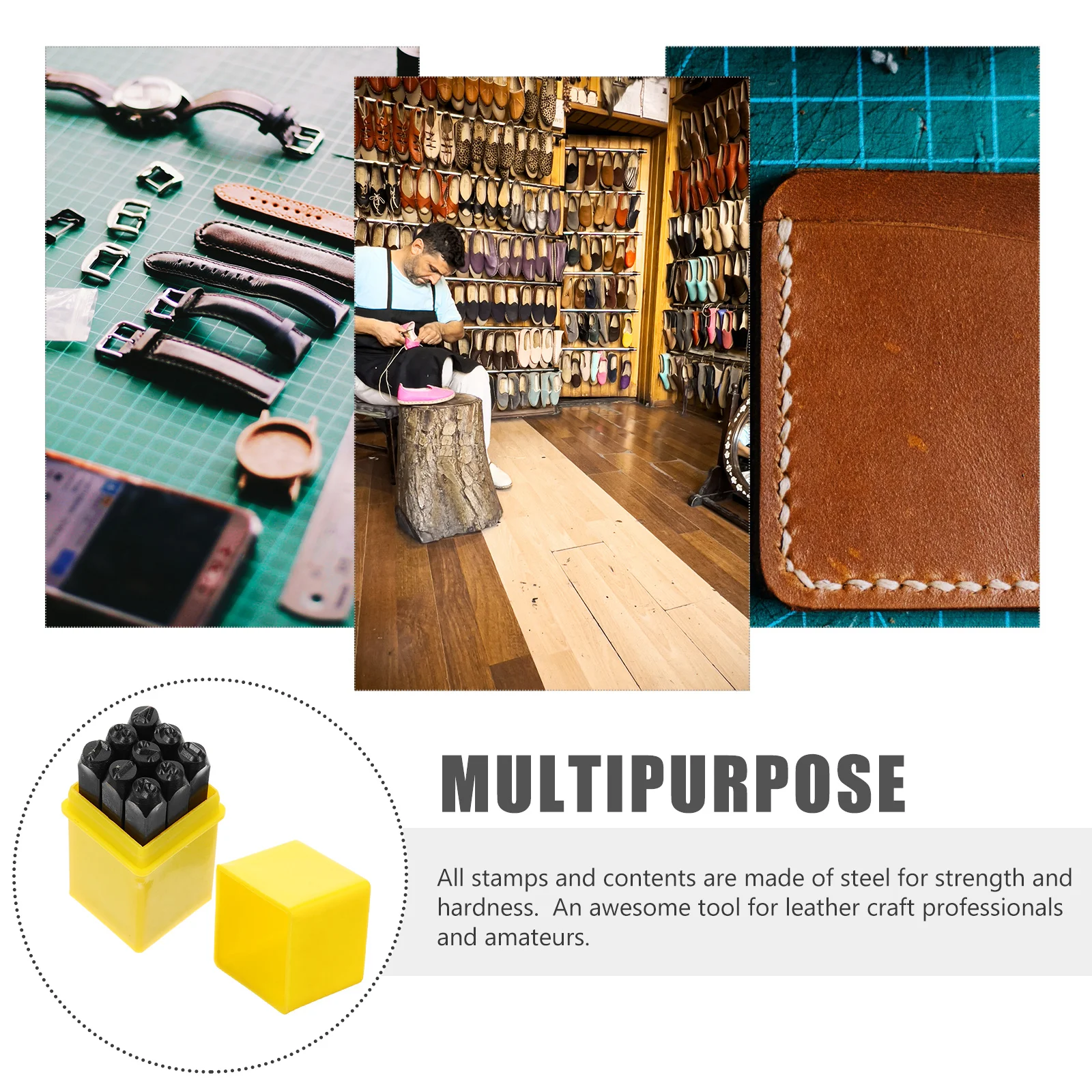 

9Pcs Steel Stamps Set Metal Number Punch Tool Kit for Crafts Supplies Metal Stamping Kit Stamp