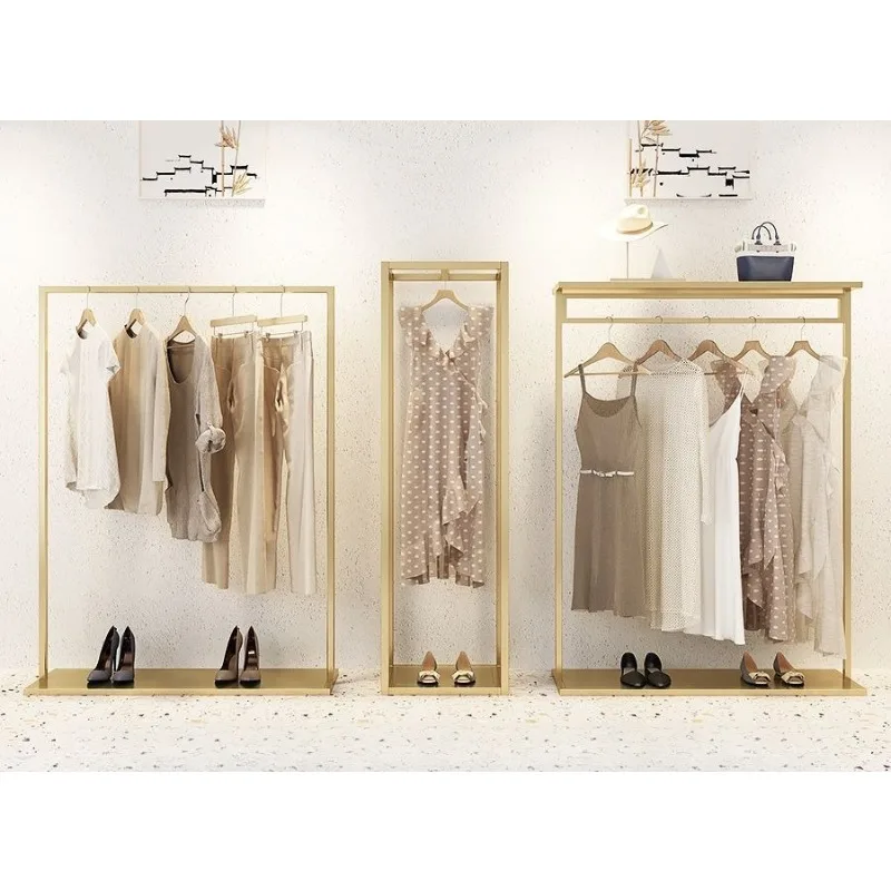 Clothing store display racks, floor-to-ceiling clothing racks, combined design display racks