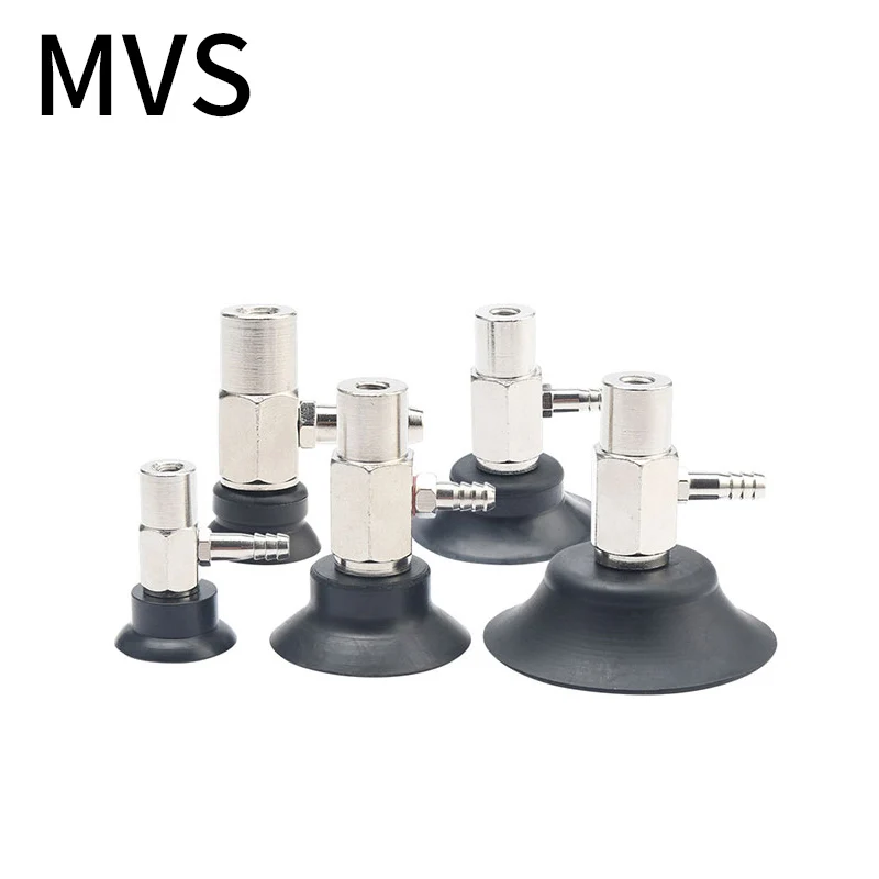 Silicone Rubber Sucker Manipulator Industrial Vacuum Suction Cup With Air Inlet Fittings PAT Series