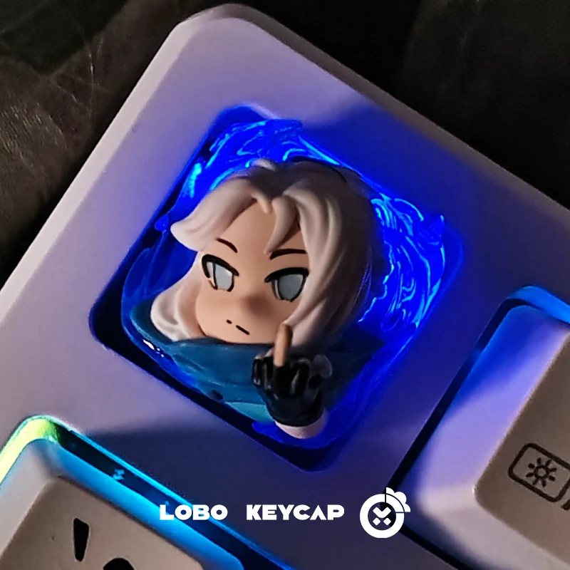 

Valorant Jett Artisan Keycap Resin Custom Handmade Keyboard Cap Anime Game Cute KeyCap for Mechanical Keyboard Accessories Gifts