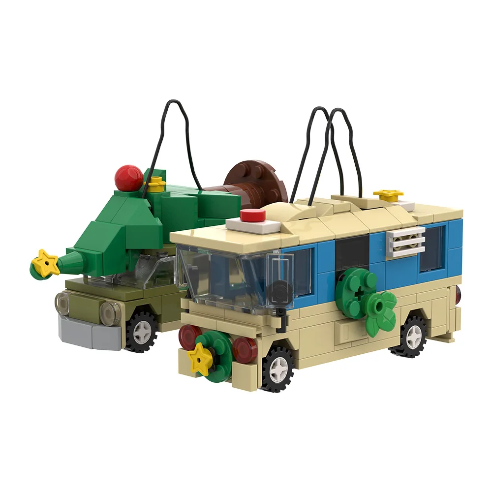 Gobricks MOC blocs de construction de vacances de noël, modèle d'hiver, briques d'architecture RV, bricolage, jouet assemblé, cadeau pour enfants