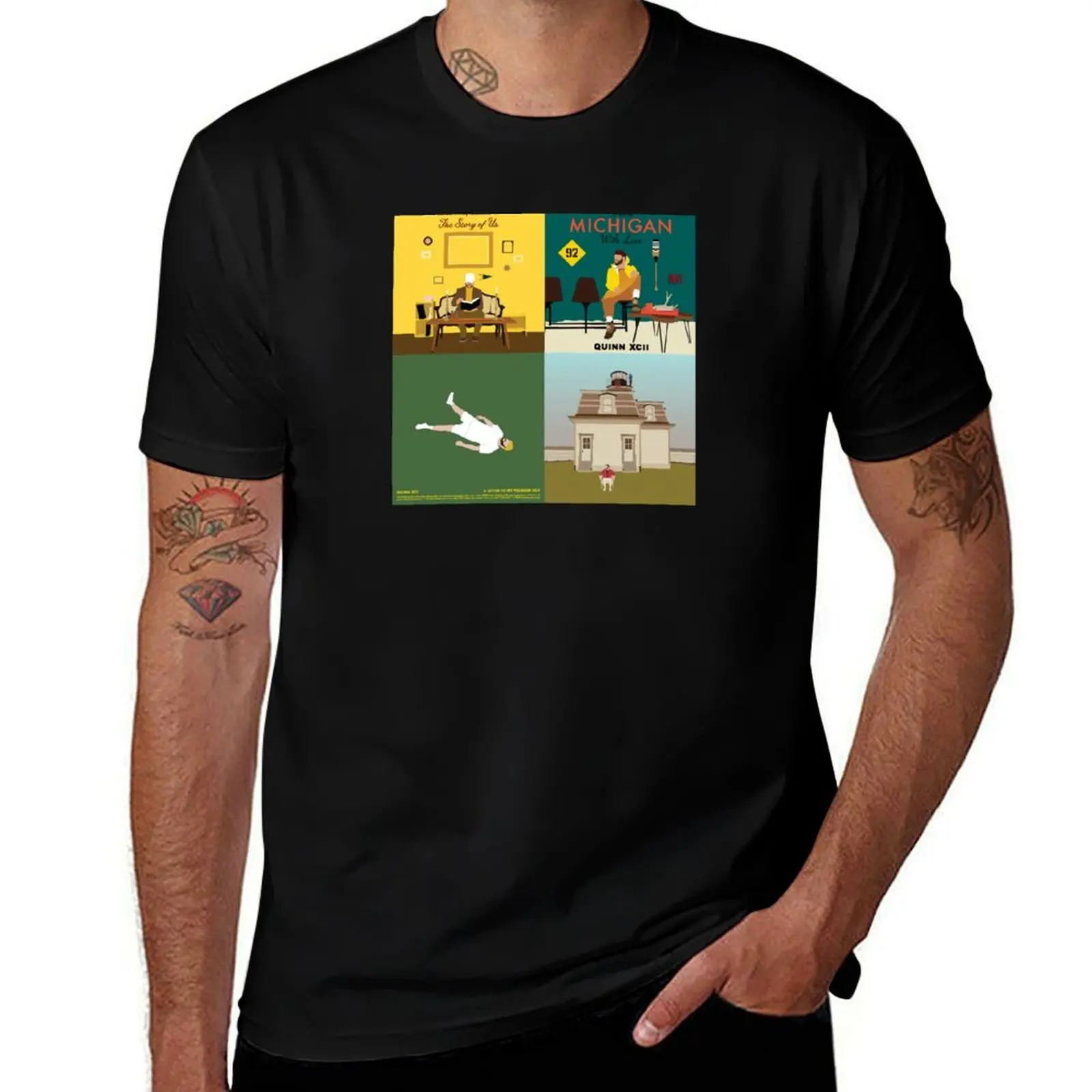 

Quinn XCII Poster T-Shirt street wear graphic t shirts kawaii clothes compression shirt men