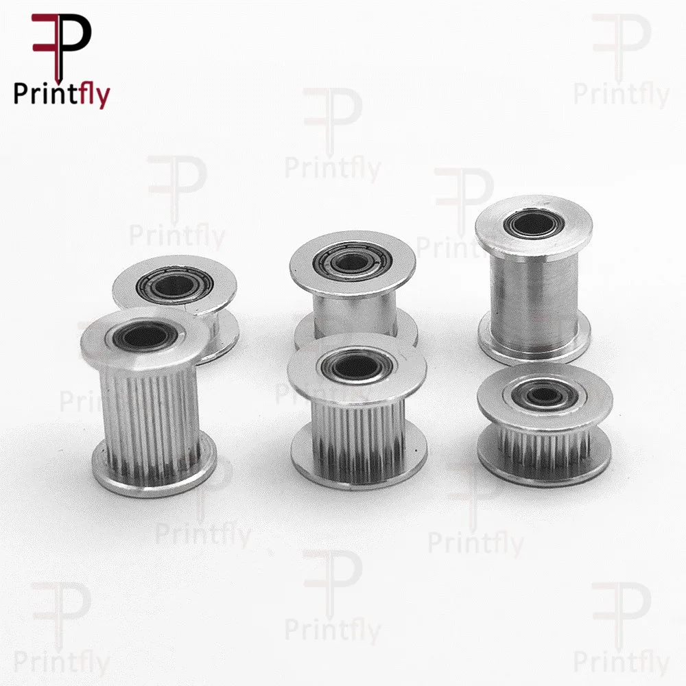 Printfly 2GT Idler Pulley 20 Teeth Bore 3 4 5 6 8 mm width Bearing Timing belt For 6 10 15mm 3D Printer Accessories Tensioning