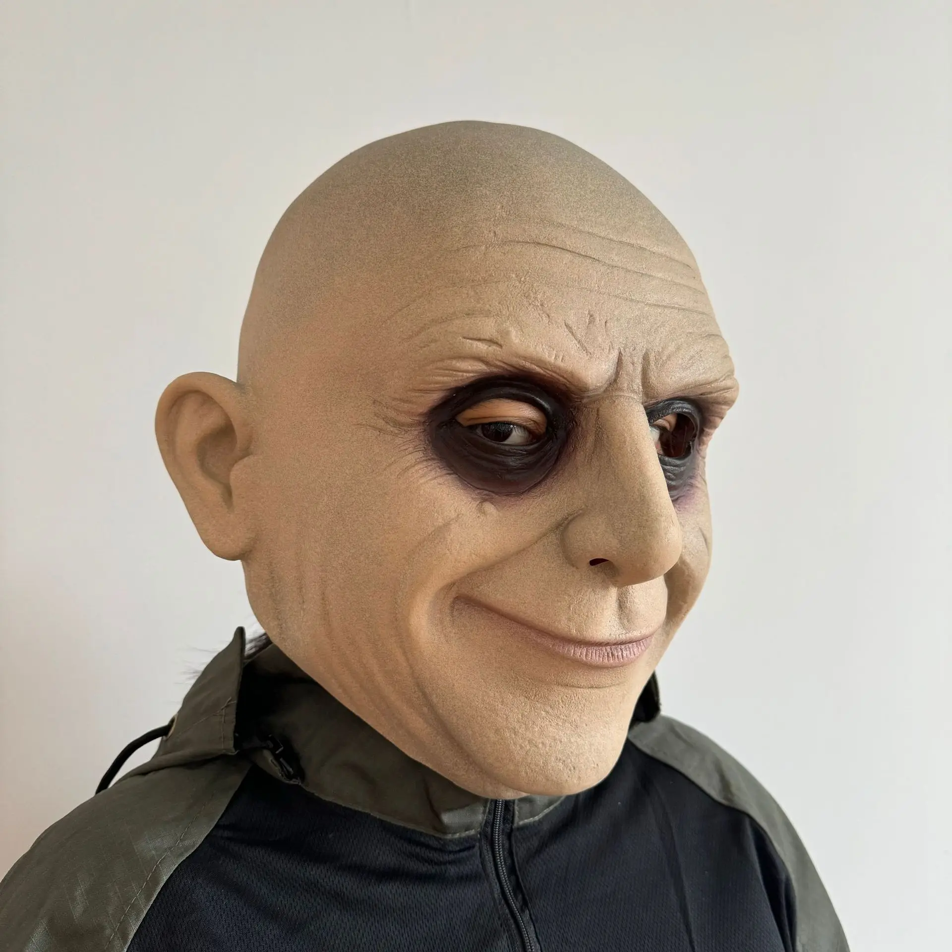 Mercredi oncle Fester Cosplay masques Latex pleine tête Halloween Costume fête masques drôles accessoires pour homme adulte