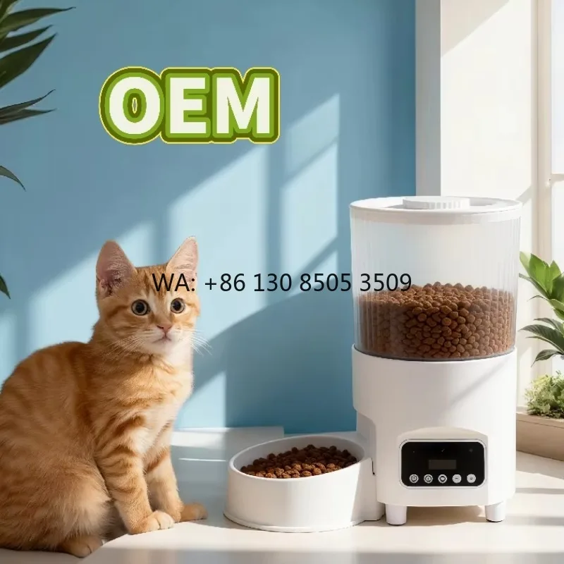 

3L Eco-Friendly Plastic Automatic Cat & Dog Food Microchip Pet Feeder Wet/Dry Food Dispenser Button Control