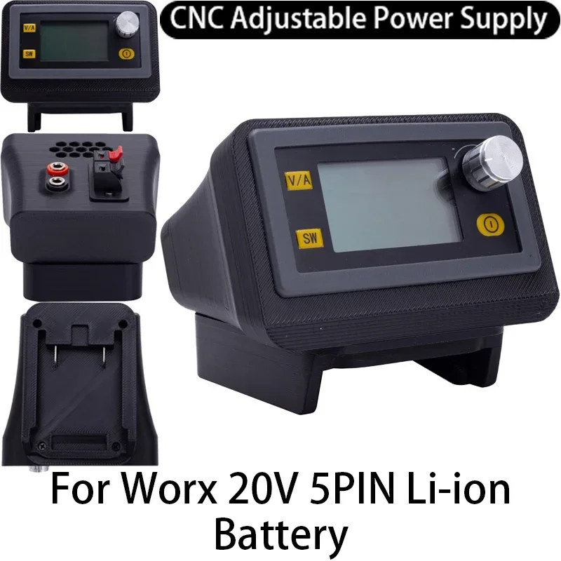 CNC Adjustable DC Regulated Power Supply for Worx 20V 5PIN Li-ion Battery Adapter Buck-boost Controllable Power Supply