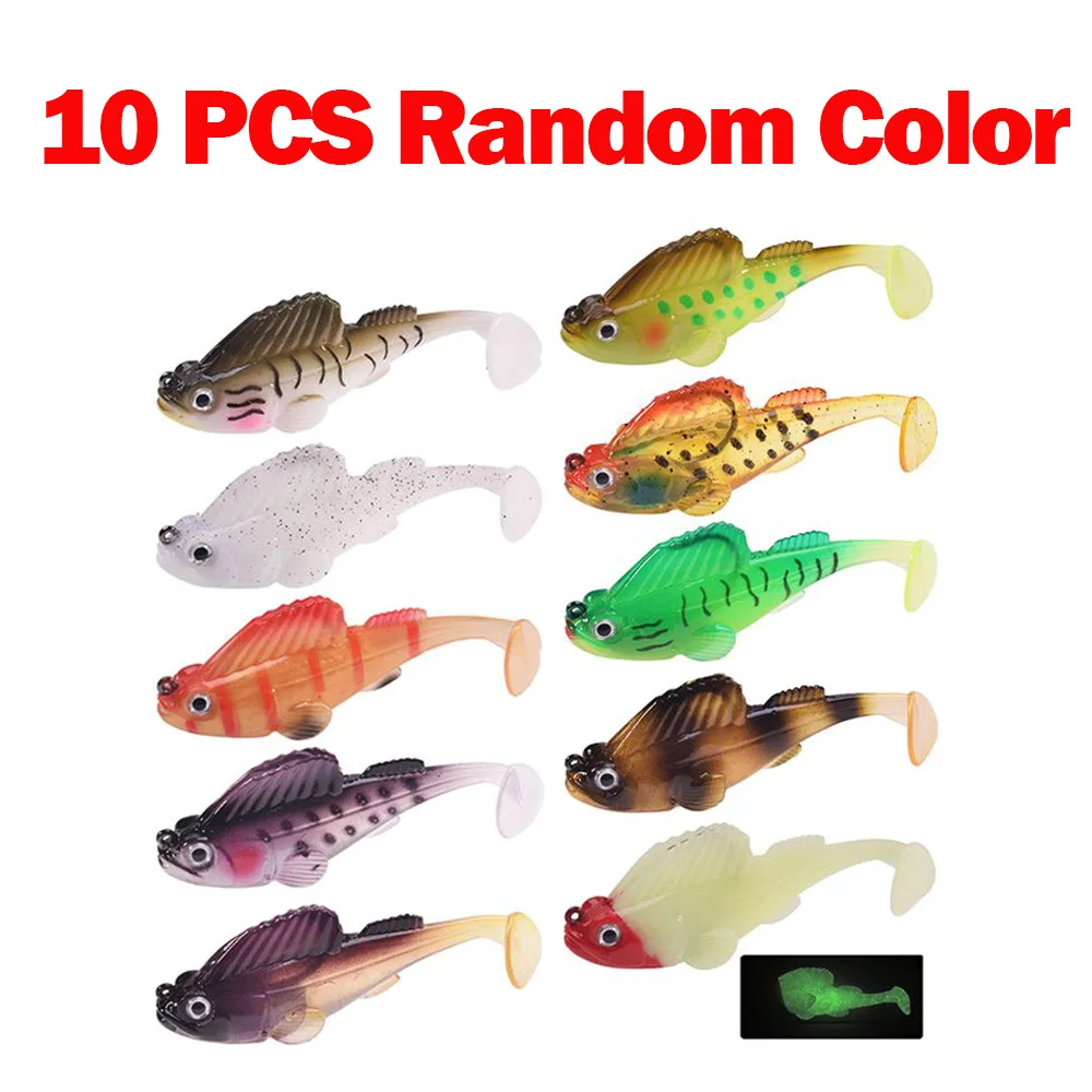 10pcs Soft Plastic Fishing Lures 6.5cm12g 9cm22g Dark Sleeper Gill Shad Swimbaits Pike Bass Perch Fishing Jig Softbait Brochet