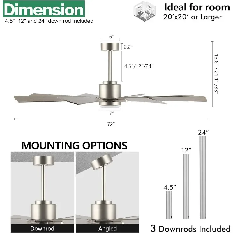 Ceiling Fan    Ceiling Fan  Plywood Speed   Modern Ceiling Fan  Household Appliances Cooling Appliances