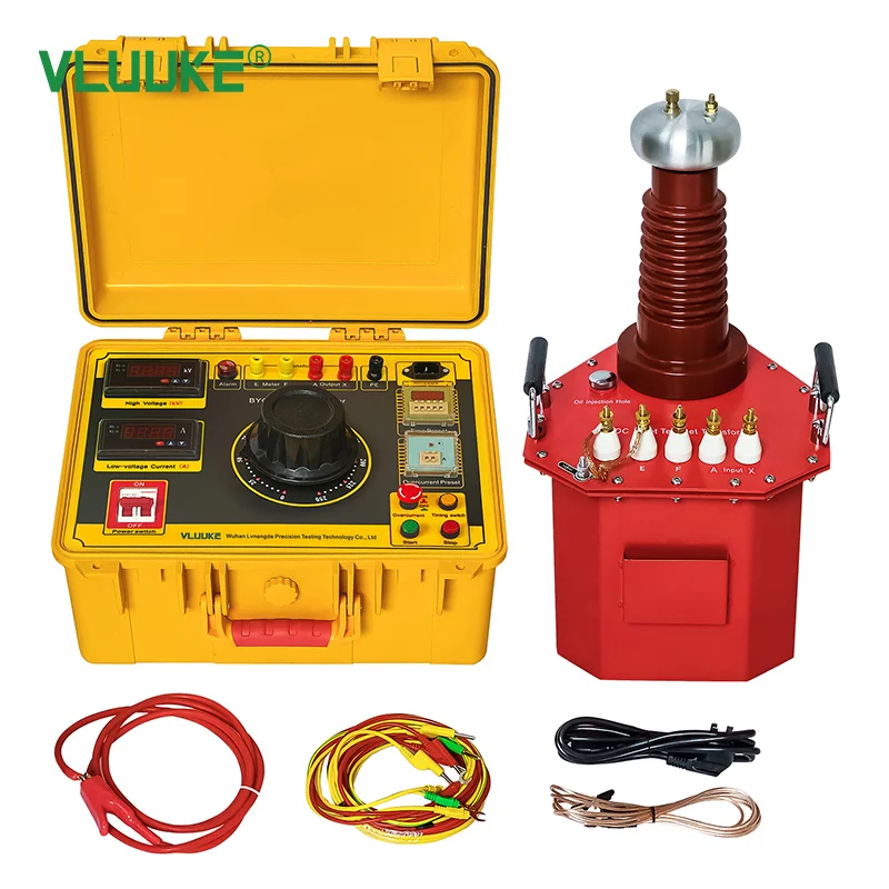 VLUUKE BYQ5kVA 50KV AC Hipot Tester Oil Type High Accuracy IP67 Protection 10W Power High Voltage Electrical Testing Withstand