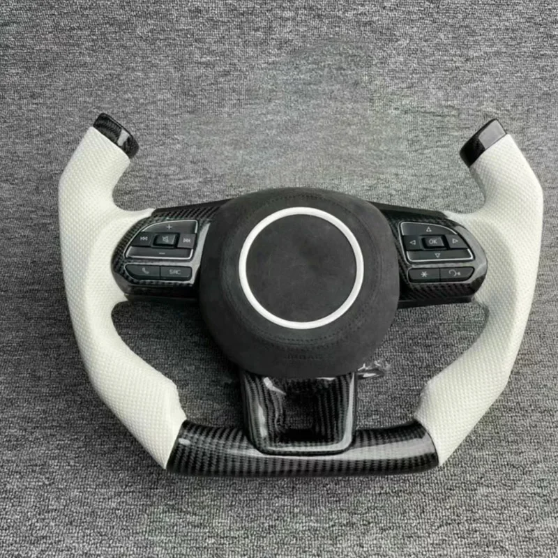 Carbon Fiber Yoke Steering Wheel Racing Handle Leather For MG4 MG MULAN MG GT MG5 MGT 2021-2023 MG6 Auto Refitting
