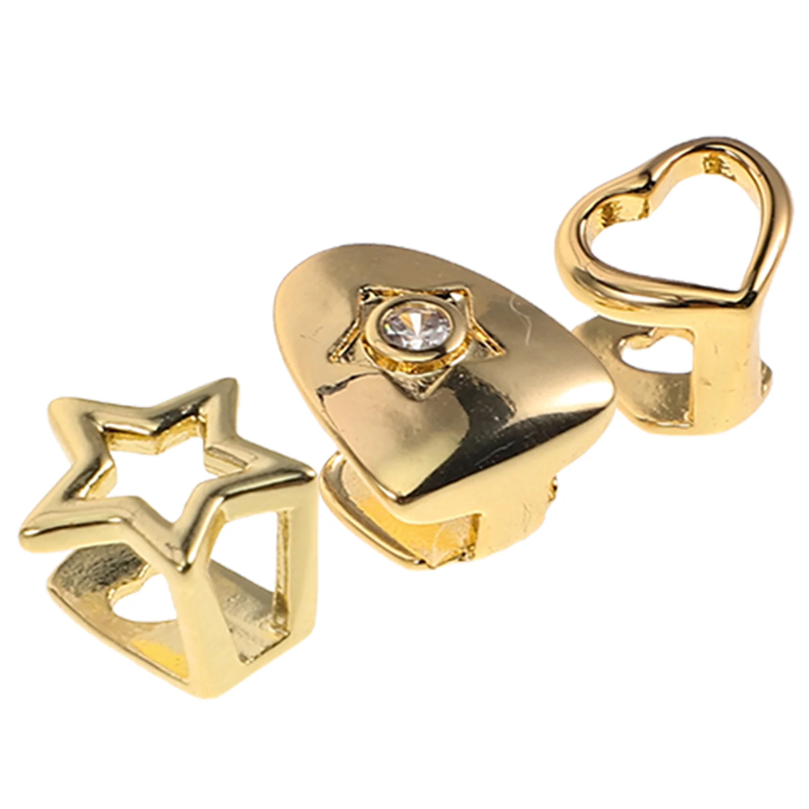 3 قطعة الذهب الهيب هوب الأسنان الشوايات قبعات الجوف مجوهرات على شكل قلب الشرير الفم شواء للحزب تأثيري اكسسوارات الرجال النساء