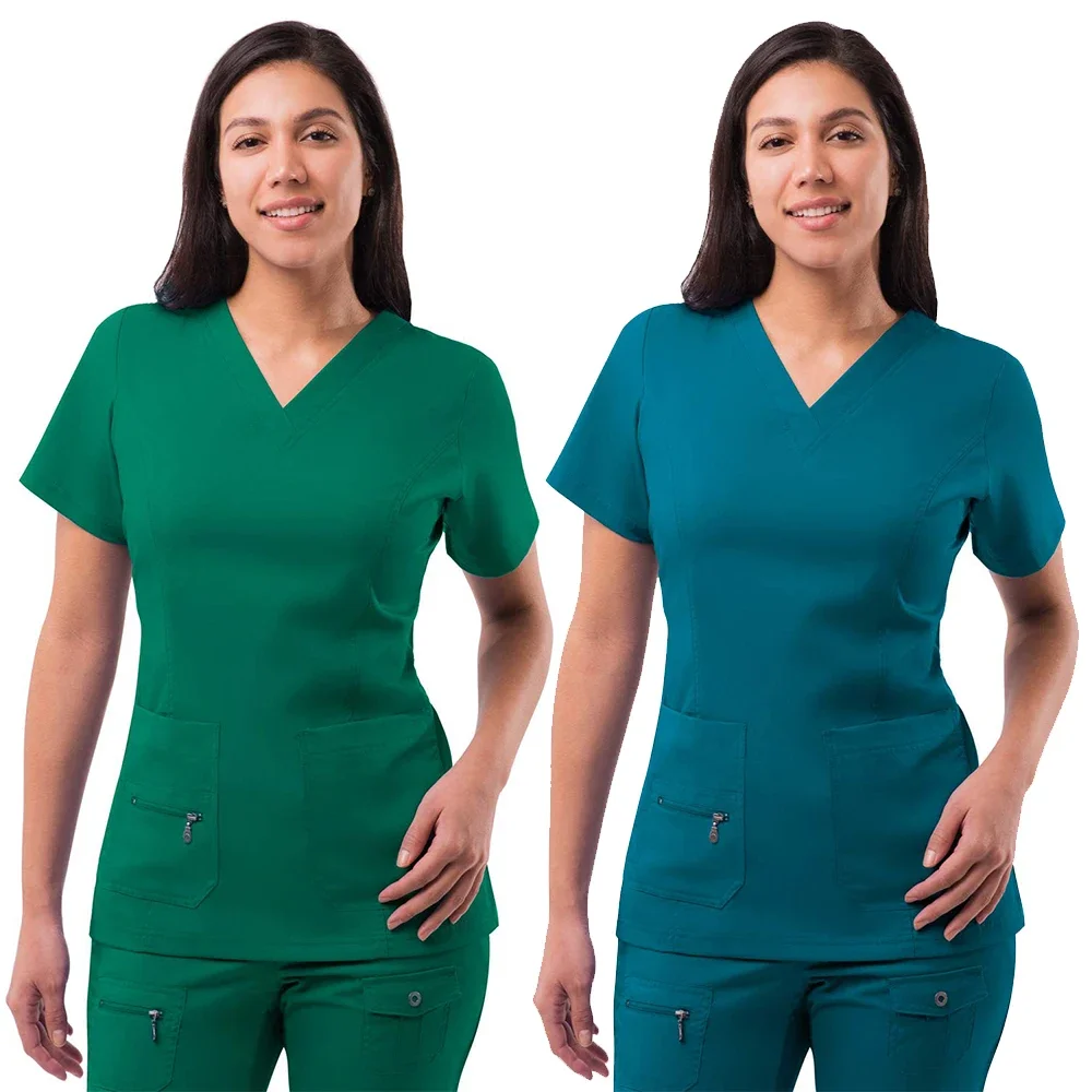 Summer Short-sleeved Beauty Pet Hospital Dental Operating Room Wash Clothes Shirt Doctor Nurse Work Uniform