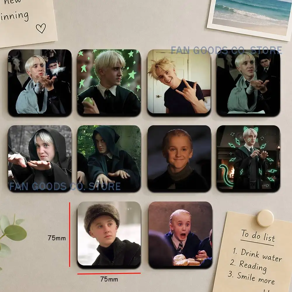 D-Draco Malfoy Tom F-Felton Cute Cartoon Anime Refrigerator Magnets Soft Magnetic Heat Transfer Refrigerator Magnets Gift