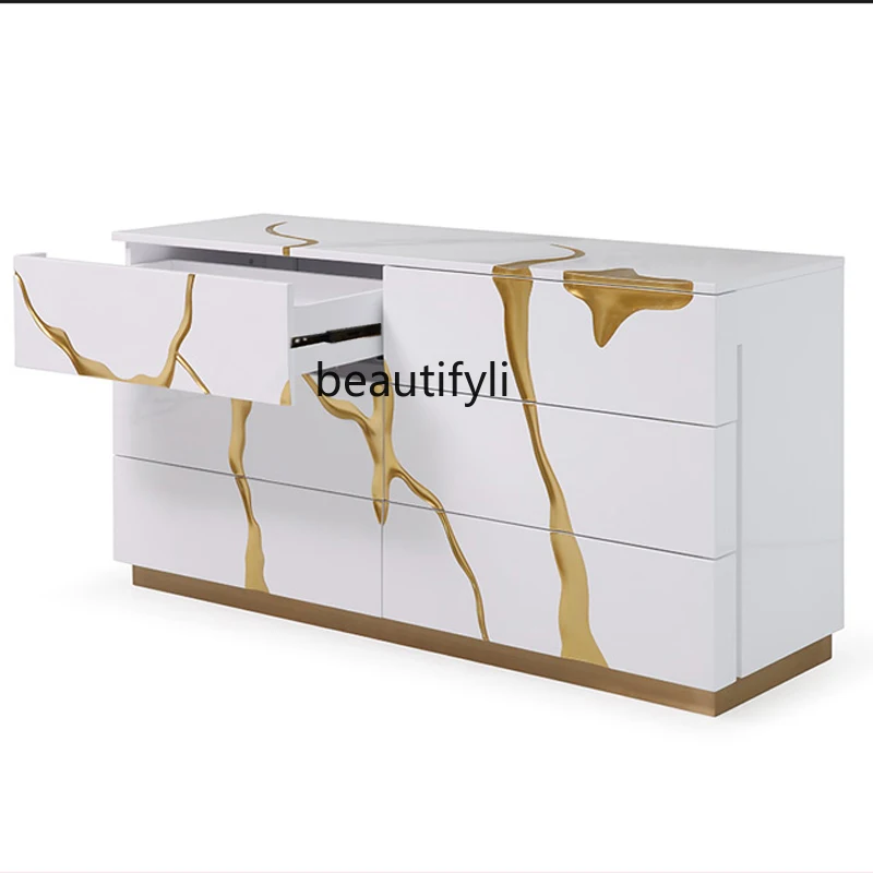 

Post-Modern Affordable Luxury Style Foyer Doorway Decorative Storage Cabinet Simple Bedroom Chest of Six Drawers Creative Paint