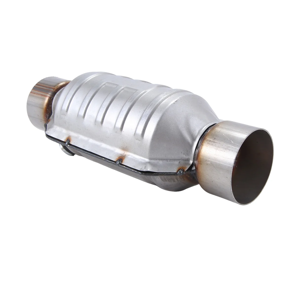 Universal Catalytic Converter 3 Inch 400 Cells High Flow Muffler Catalytic Converter Euro 1 Round Stainless Steel