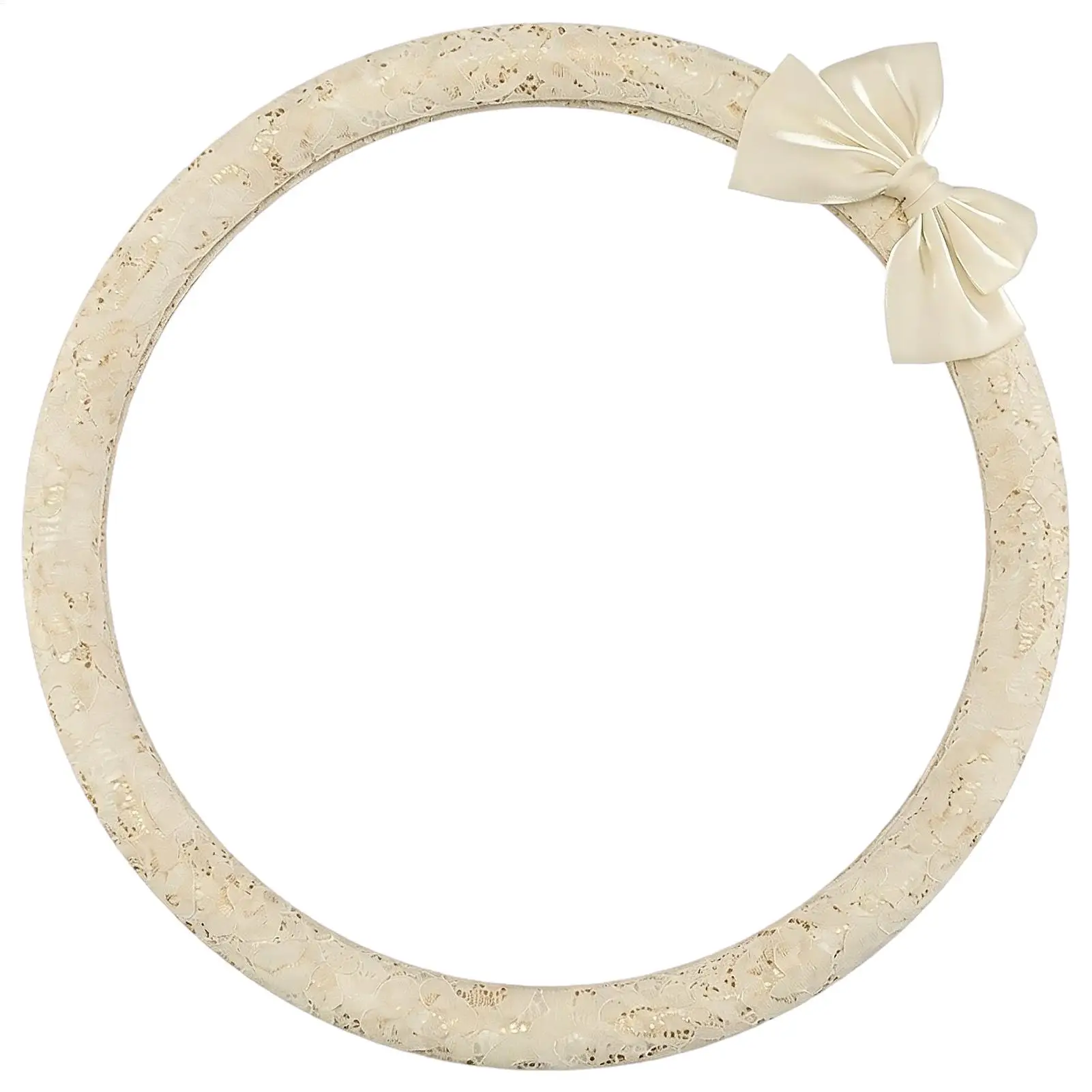 Car Steering Wheel Cover 15 Inches Lace Pattern Interior Decor Driving Wheel Cover With Bow For SUV Truck Road Trip Daily
