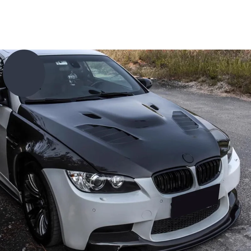 Carbon Fiber Fibre Front Engine Hood Vents Bonnet For BMW M3 E90 E92 E93