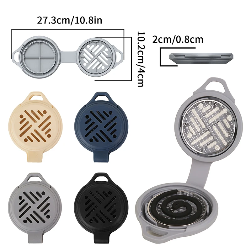 Suporte de bobina de mosquito leve e compacto, suporte de incenso de silicone ao ar livre para pátio, piscina, acessório de acampamento e caminhada