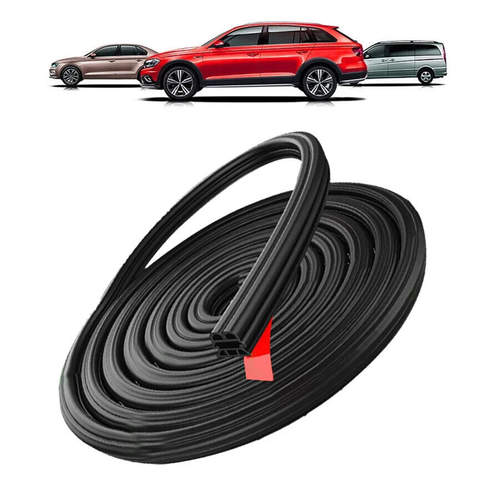 Kcimo 3-Layer Rubber Car Door Seal Strips Sound Insulation Weatherproof Adhesive Sealing Trim for Auto Interior Accessories 5M