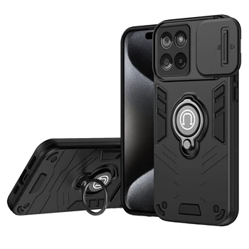 Shockproof Bracket Case For Motorola MOTO EDGE60 FUSION 5G Slide Push Window Phone Cover…