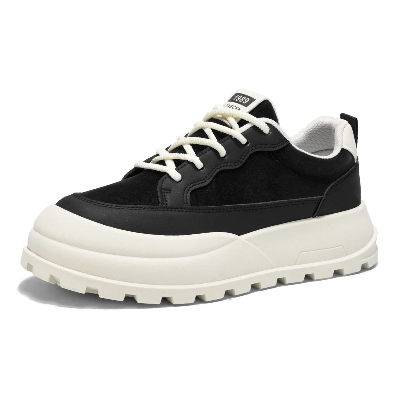 

Four season trendy thick low cut sports and leisure board shoes for men, motorcycle shoes