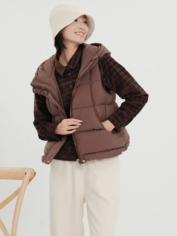 

Женский пуховик-жилет свободного кроя с капюшоном Bukhara Original, очень теплый, зимний, новинка, повседневный, длинный, на молнии