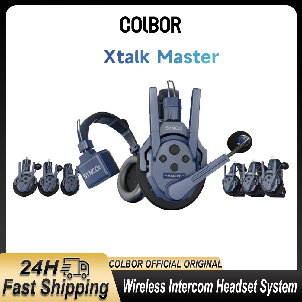 SYNCO Xtalk Master X2 X4 X8 Full Duplex Wireless Intercom Headset System ENC Noise Cancellation for Team Communication Stage