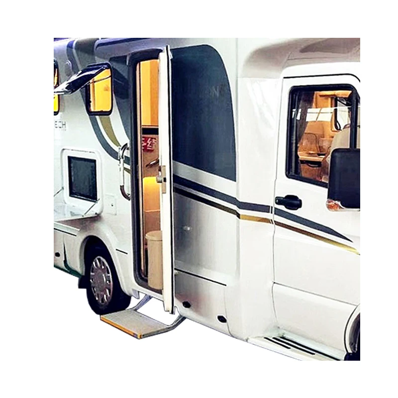 

Складная боковая ступенька для автодома, каравана, фургона, прицепа, грузовика, кемпера, из алюминиевого сплава, с LED-подсветкой, нагрузка до 200 кг