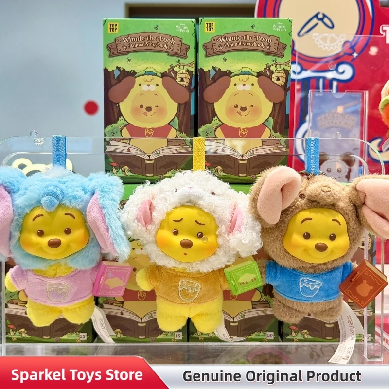

Genuine Disney Winnie The Pooh Animal Storybook Series Blind Box Figurine Cute Vinyl Plush Pendant Dolls Mystery Box Toys Gift