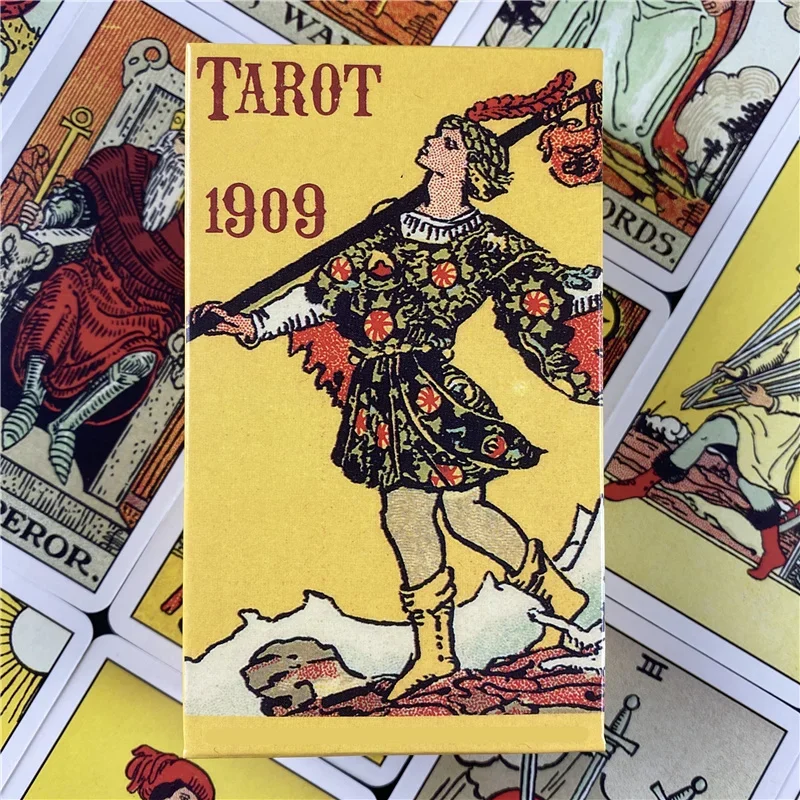 Hot Sell 78 Tarot Rider Cards 1909 For Divination Personal Use Oracle Deck Full English Version Board Games With PDF Guidebook