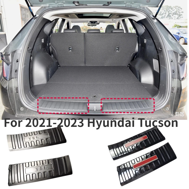 

For 2021-2023 Hyundai Tucson Car Accessories Rear Bumper Door Sill Protection Guard Panel Cover Trim