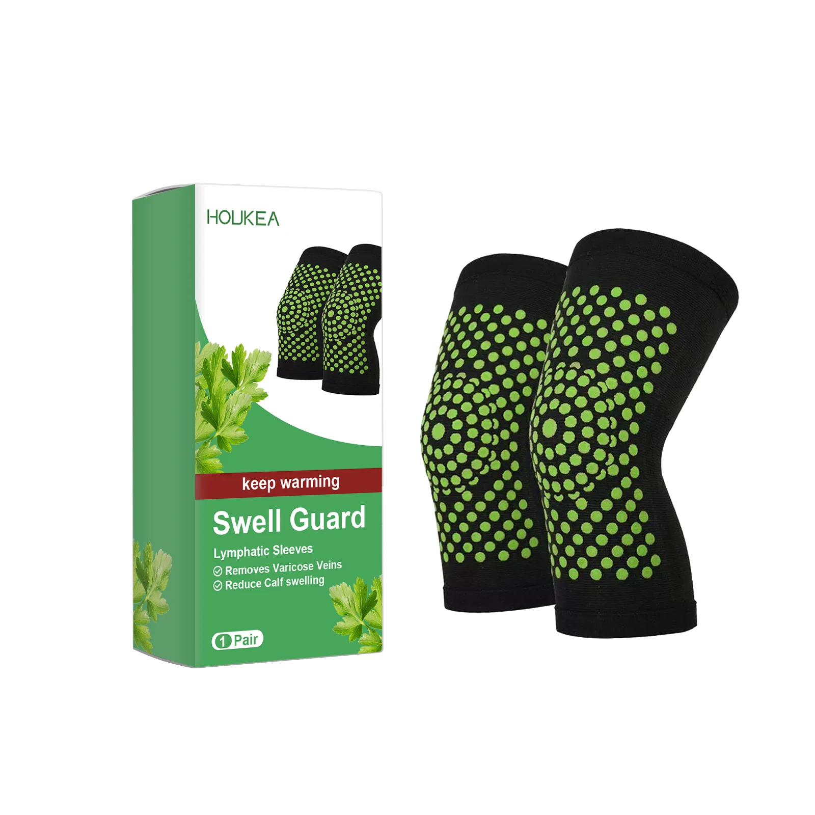 Wormwood Self Heating Knee Sleeves Thermal Compression Knee Support Relieve Joint Discomfort