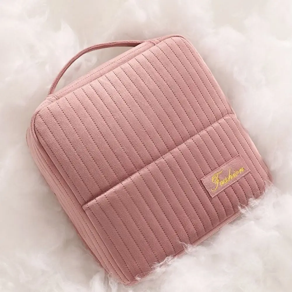 Bolsa de maquillaje de pie para mujer, organizador de cosméticos multifuncional de estilo Vertical, bolsa de equipaje de viaje de gran capacidad con múltiples compartimentos