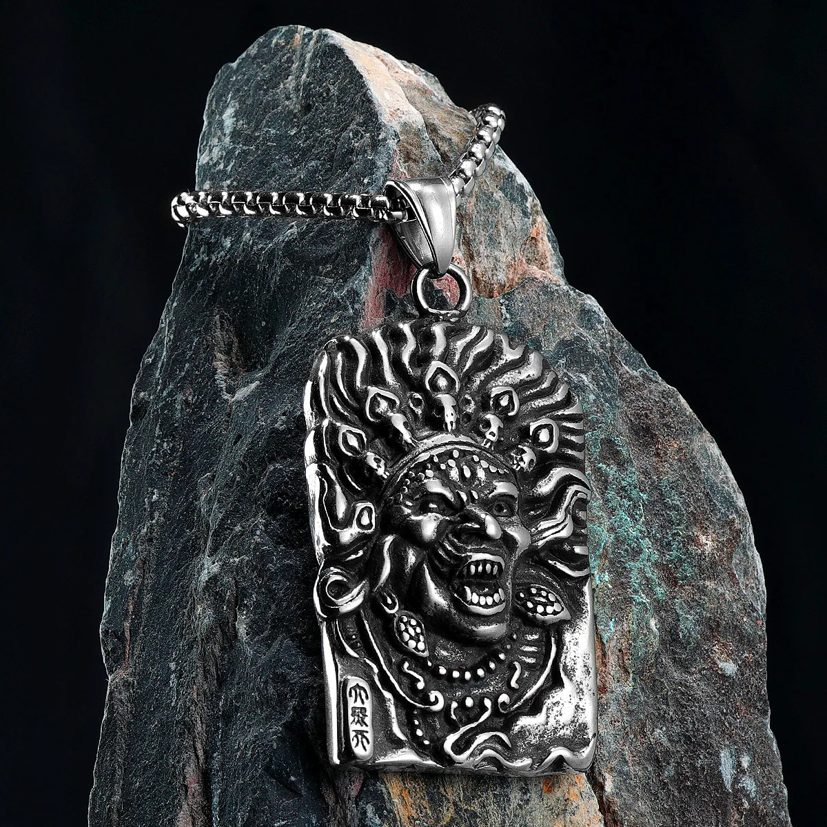 HCMA Budismo Buda Color Oro Plata Titanio Acero Hombres Collar Colgante Cadena Para Novio Hombre Joyería Creatividad Regalo