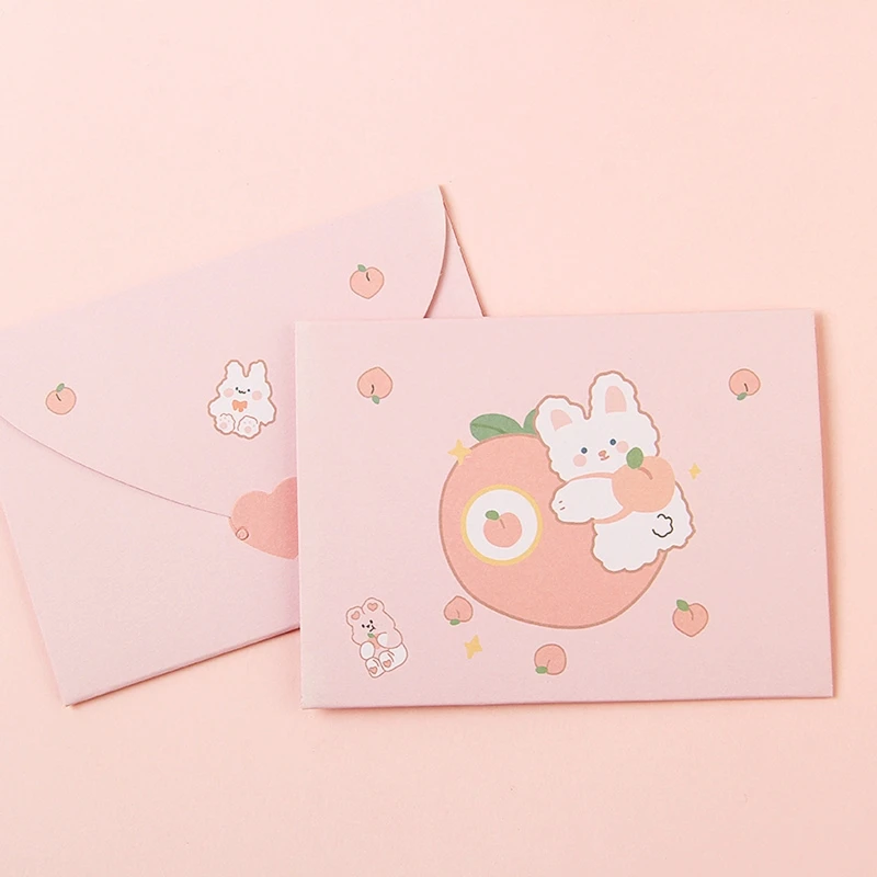 Feestuitnodiging Postkaarten Envelop Studenten DIY Romantisch berichtpapier