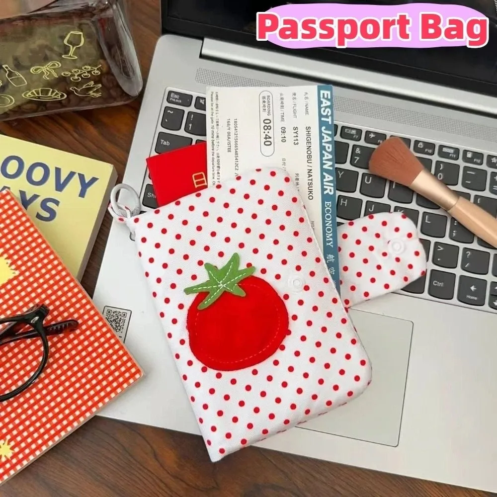 

Multifunctional Passport Bag Ticket Holder Tomato Passport Clip Airplane Check-in Card Case Storage Card Bag Travel Accessories