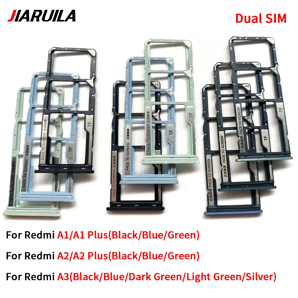 

50 шт./лот, для Xiaomi Redmi A1 A2 Plus A3, лоток для SIM-карты, слот для чипа, держатель ящика, адаптер, аксессуары