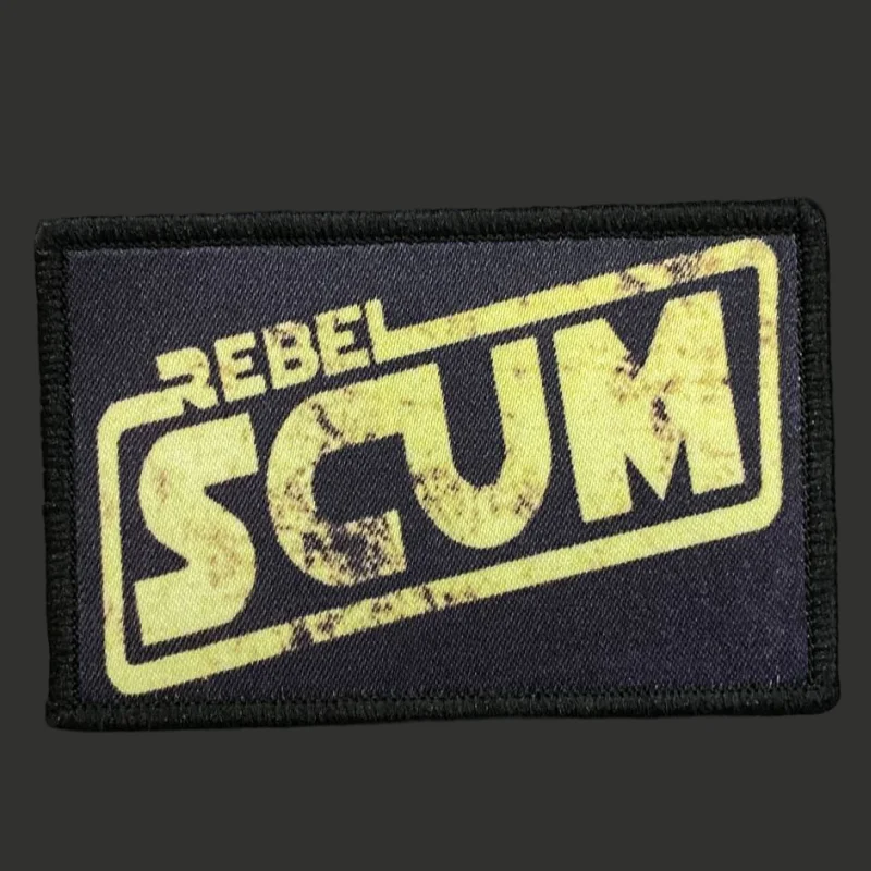 Нашивка Rebel Scum, военный тактический значок морали, принт на крючке и петле, рюкзак, одежда, декоративный аксессуар, наклейка, повязка на руку