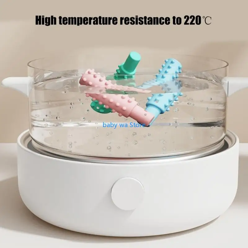 자폐증 어린이를위한 실리콘 Teether 씹을 ​​수있는 젖니가 남 장난감 펜던트 목걸이 진정 장난감 유아 아기 치아 구호 도구 4XBD