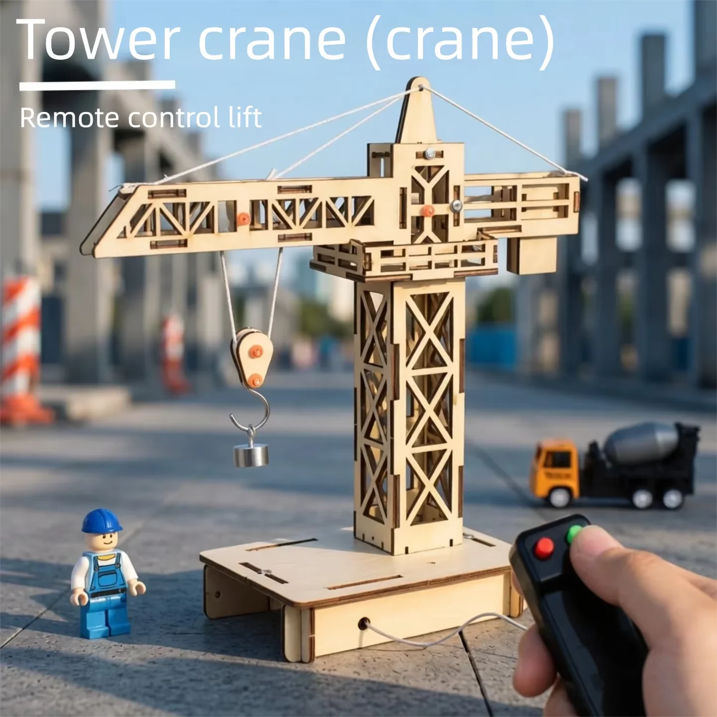 Remote Control Tower Crane Lifting Crane Diy Models & Building Toy Science &Education Model Toy For Children Gift Toy