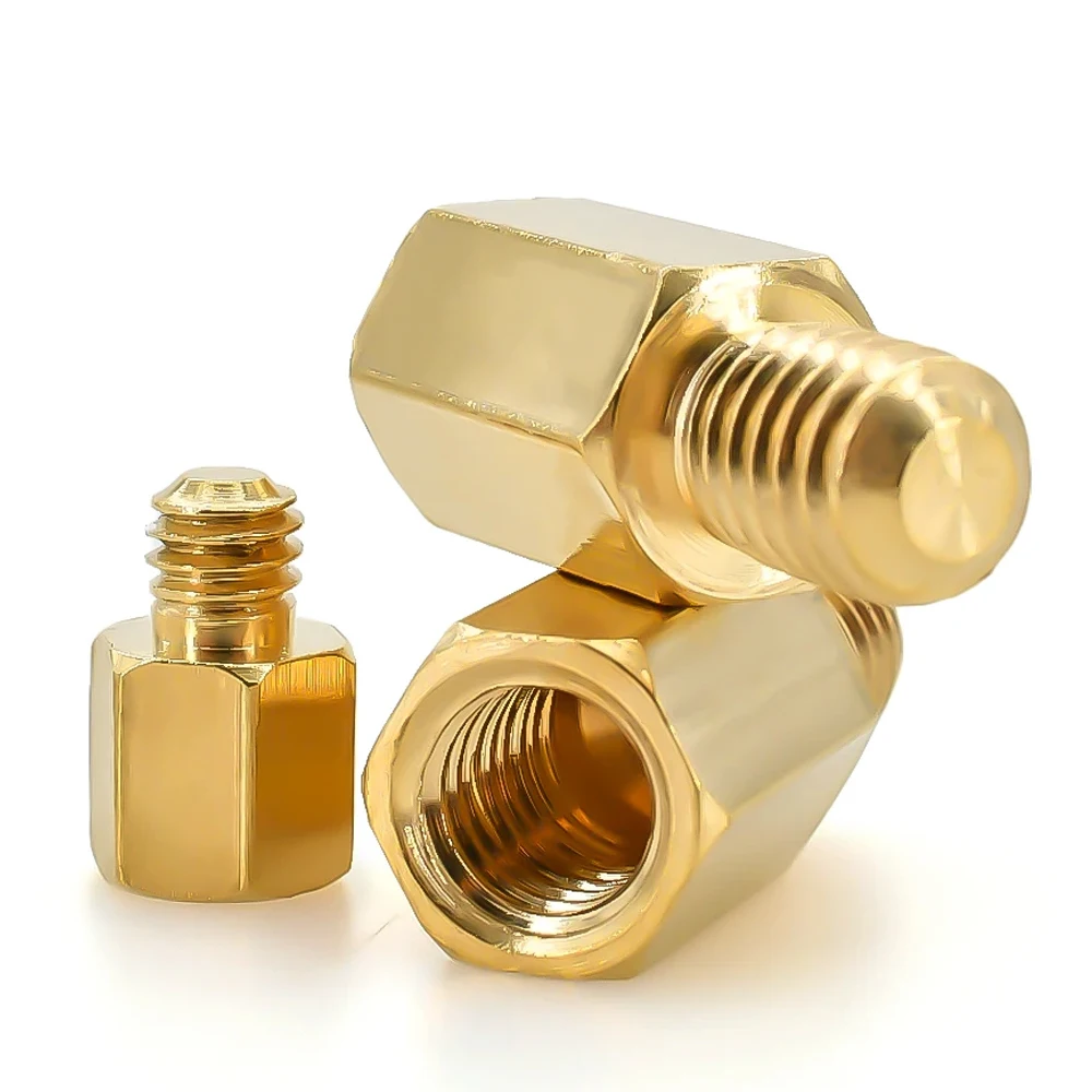 M2 M2,5 M3 M4 M5 M6 Hex Messing Abstandshalter Kupfer Abstand Schraube Männlich Weiblich Gewinde Säule PCB Spalte Computer Motherboard Spacer – Detail 4