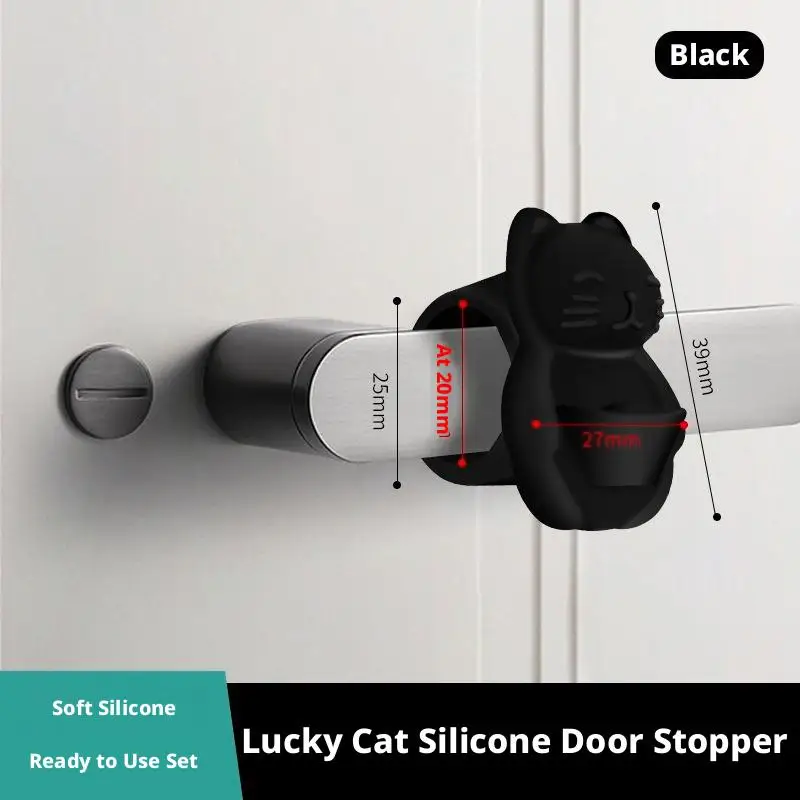 Silicone Door Stopper No Drill Door Handle Buffer Guard Wall Protector Silent Washable Door Bumpers For Bathroom Home