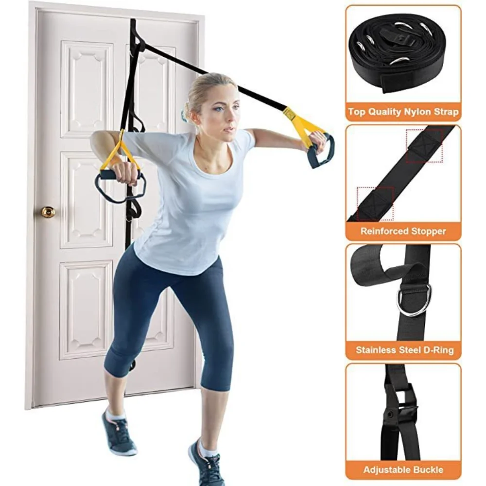 Portable Multi-functional Fitness Door Anchor Strap, Multi-point Anchor Door Buckle Accessory for Suspension Training Straps